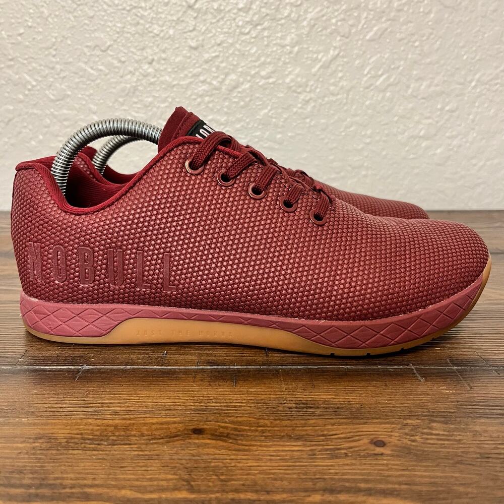 NOBULL Superfabric Trainer Unisex Crossfit Shoe 8.5/10 Red/Gum